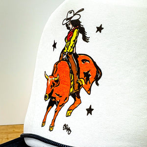 Texas Rodeo Cowgirl Trucker Hat - Hats - BIGGIETX (7347963756700)